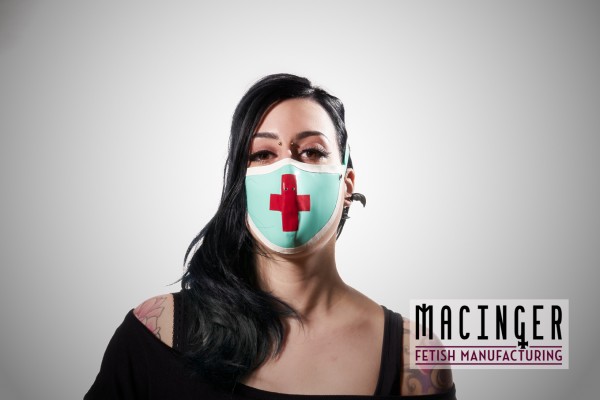 Latex Cyber-Halbmaske - Nurse - MACINGER